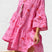 Arolora printed-flares-sleeve-ruched-mini-dress