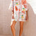 Arolora printed-flares-sleeve-ruched-mini-dress