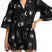 Arolora printed-flares-sleeve-ruched-mini-dress
