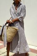Arolora printed-half-sleeve-shirt-dress