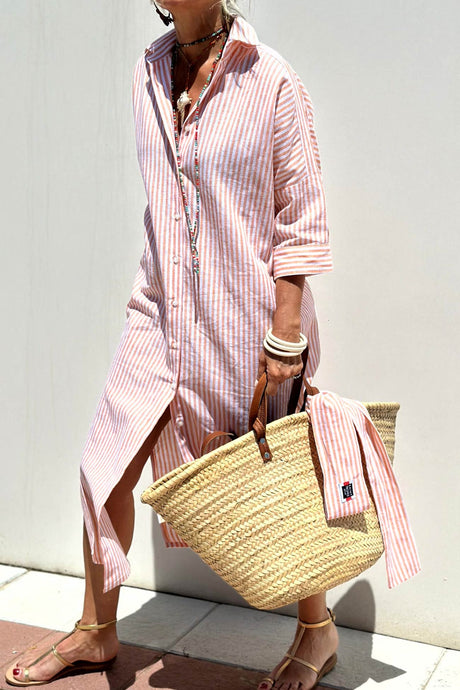 Arolora printed-half-sleeve-shirt-dress