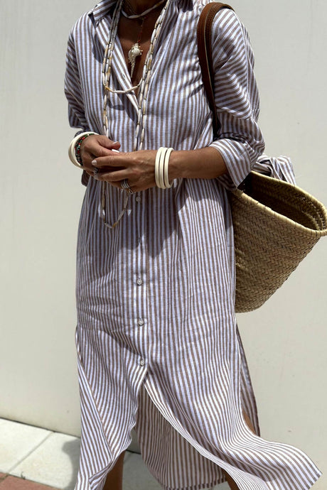 Arolora printed-half-sleeve-shirt-dress