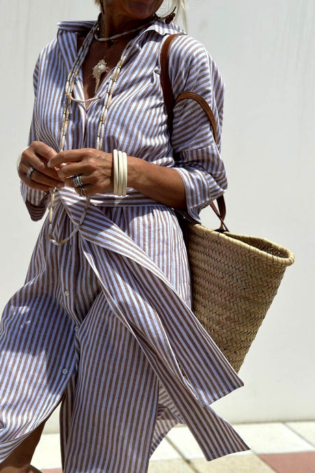 Arolora printed-half-sleeve-shirt-dress