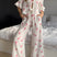 Arolora Printed Ruffle Tie-up Shirt Cotton Suits