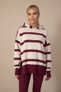 Printed Slit Hem Hoodie Legging Set