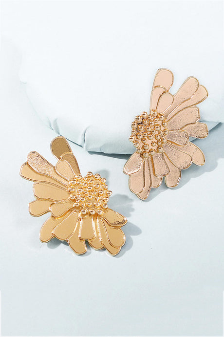 Retro Alloy Flower Stud Earrings