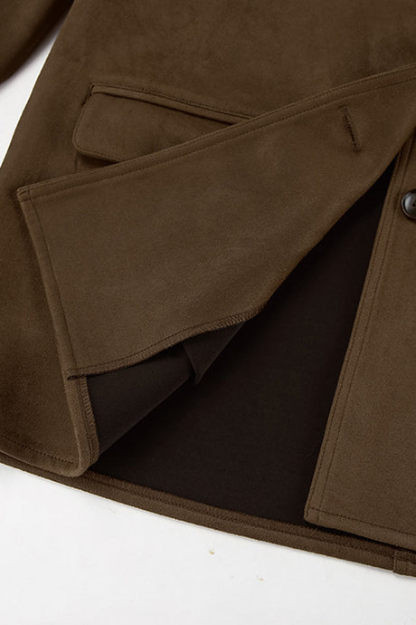 Retro Brown Suede Blazer