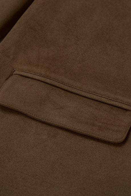 Retro Brown Suede Blazer