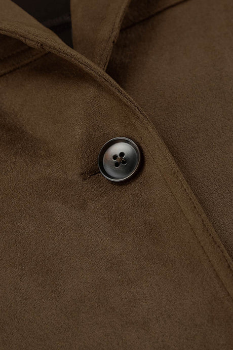 Retro Brown Suede Blazer