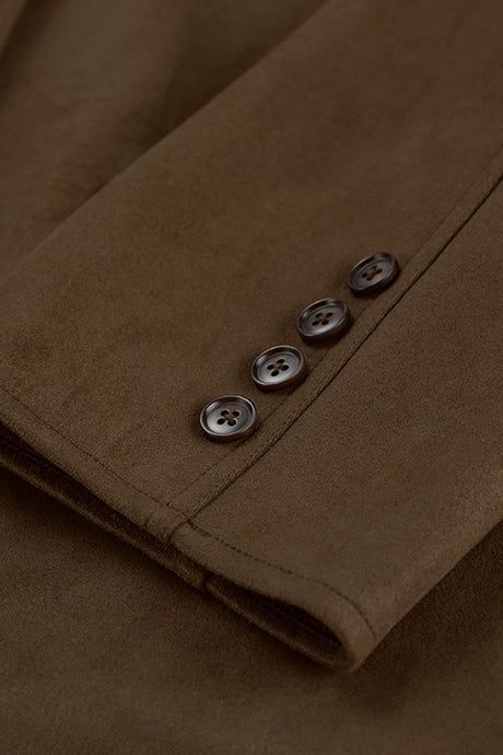 Retro Brown Suede Blazer