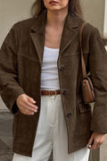 Retro Brown Suede Blazer