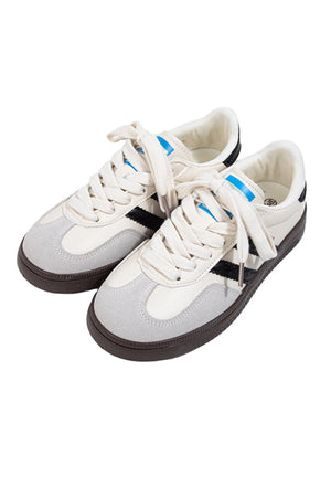 Arolora Retro Contrast Color Flat Sneakers