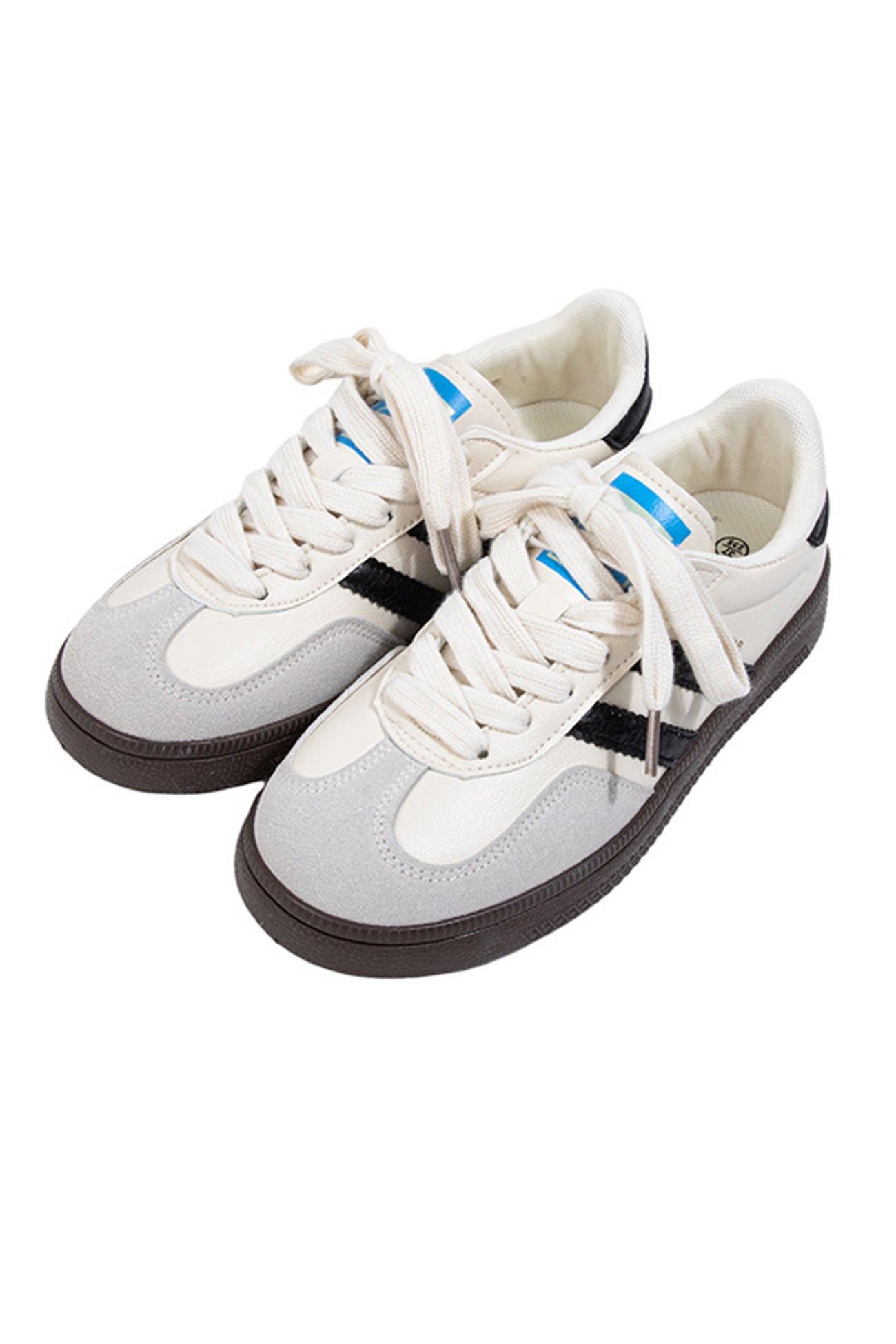 Arolora Retro Contrast Color Flat Sneakers