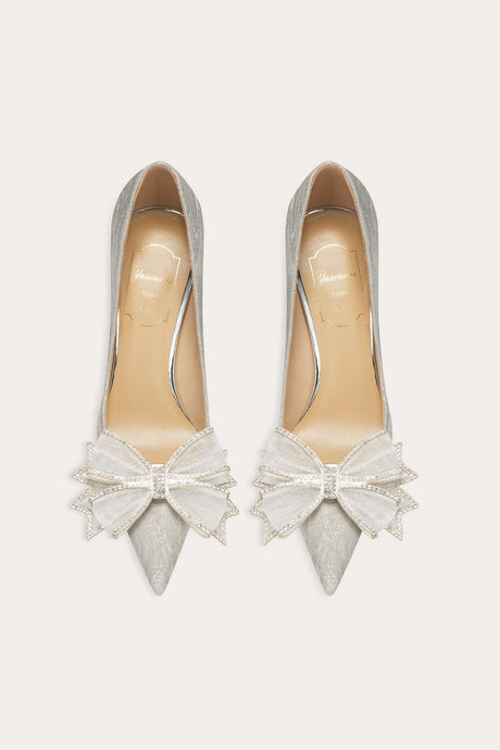 Rhinestone Bow-tie High Heels
