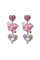 Rhinestone Cupid Heart Earrings