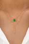 Rhinestone Tassel Pendant Stacking Necklace