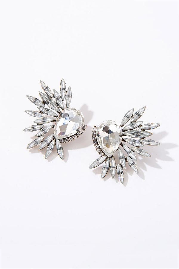 Rhinestone Wing Shape Earrings
