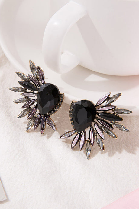 Rhinestone Wing Shape Earrings