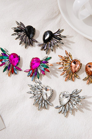 Rhinestone Wing Shape Earrings