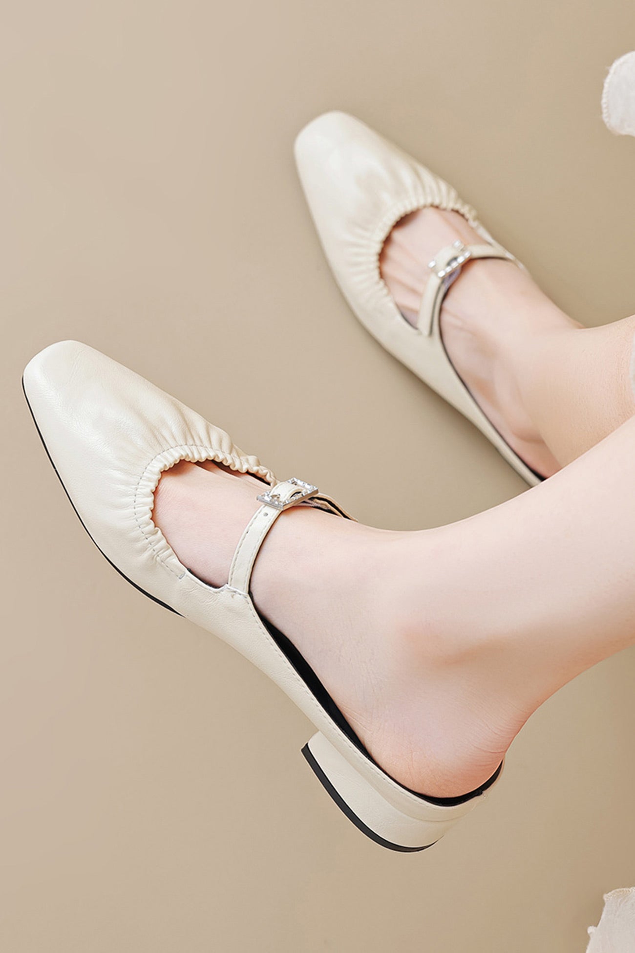 Arolora ruched-closed-toe-heels