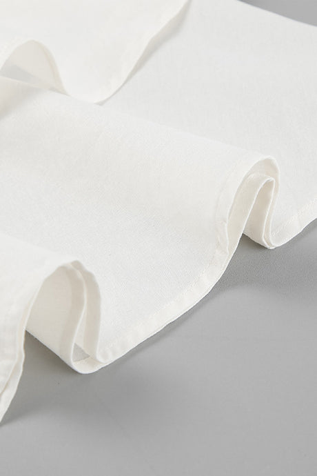 Arolora Ruffle Tie-up Cotton Vest Set