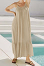 Arolora ruffled-backless-tiered-cami-dress