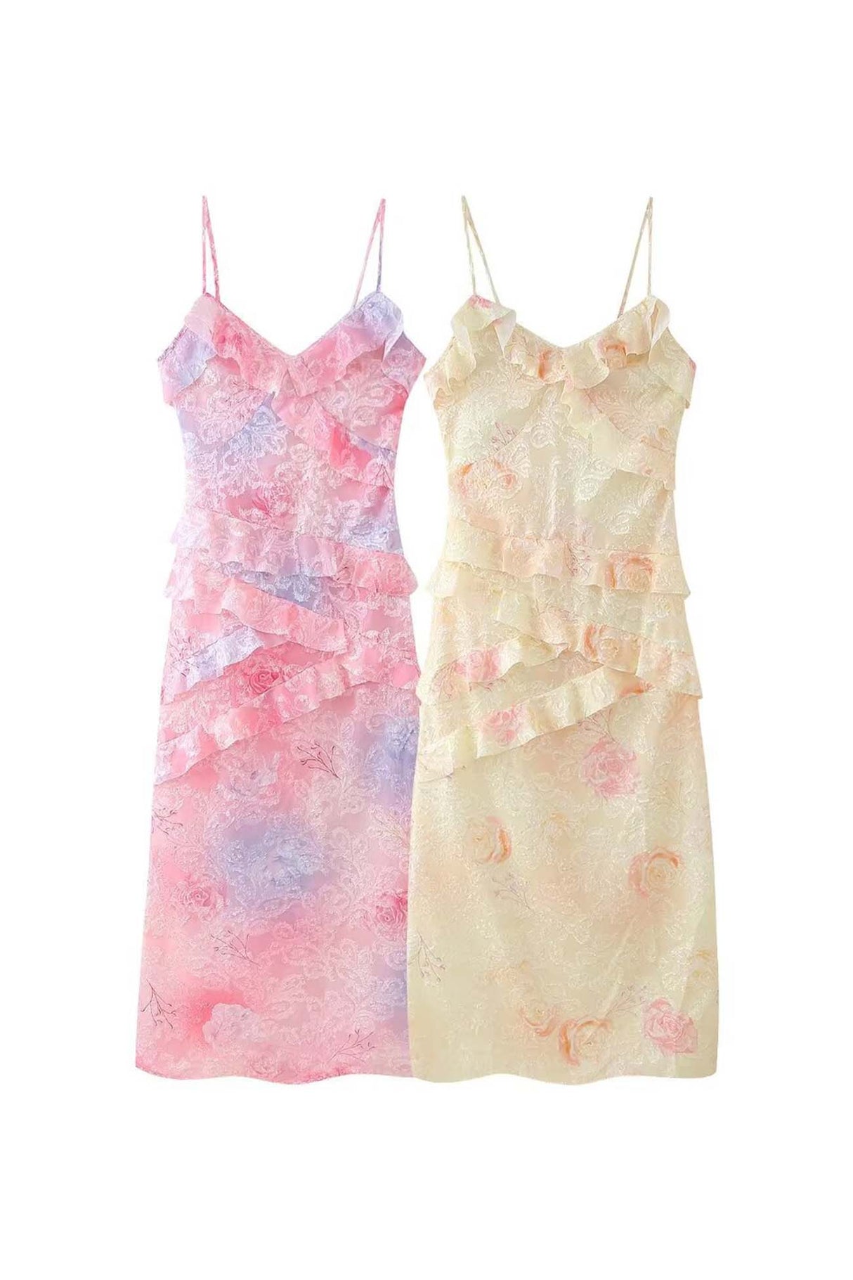 Arolora ruffled-spaghetti-strap-backless-maxi-dress