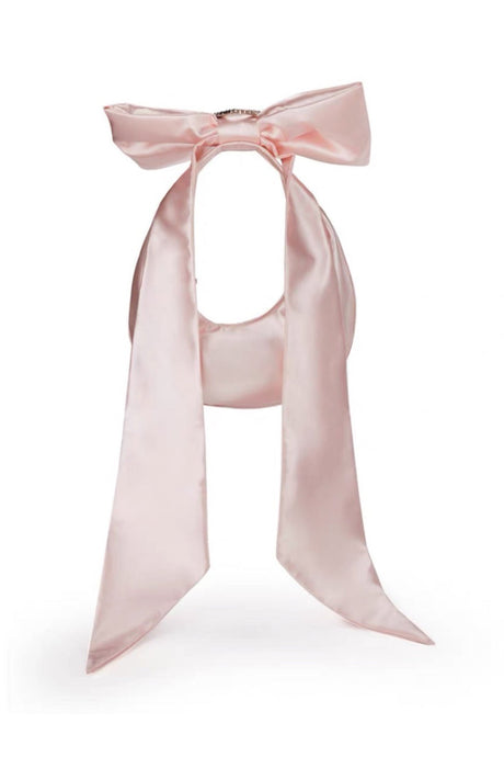 Arolora satin-bow-rhinestone-heart-buckle-armpit-bag