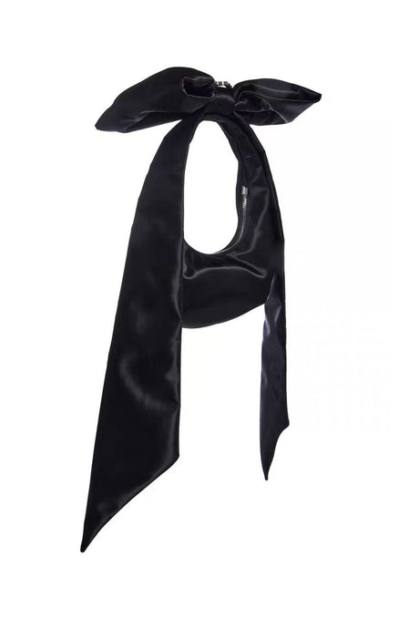 Arolora satin-bow-rhinestone-heart-buckle-armpit-bag