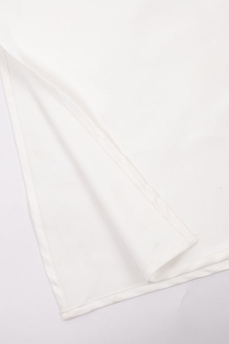 Satin Cowl Neck Tie-straps Slit Dress