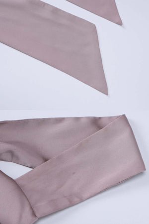 Satin Backless Cross Strap Ribbon Dress