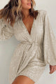 Arolora Sequin V Neck Tie-up Rompers