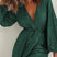 Arolora Sequin V Neck Tie-up Rompers