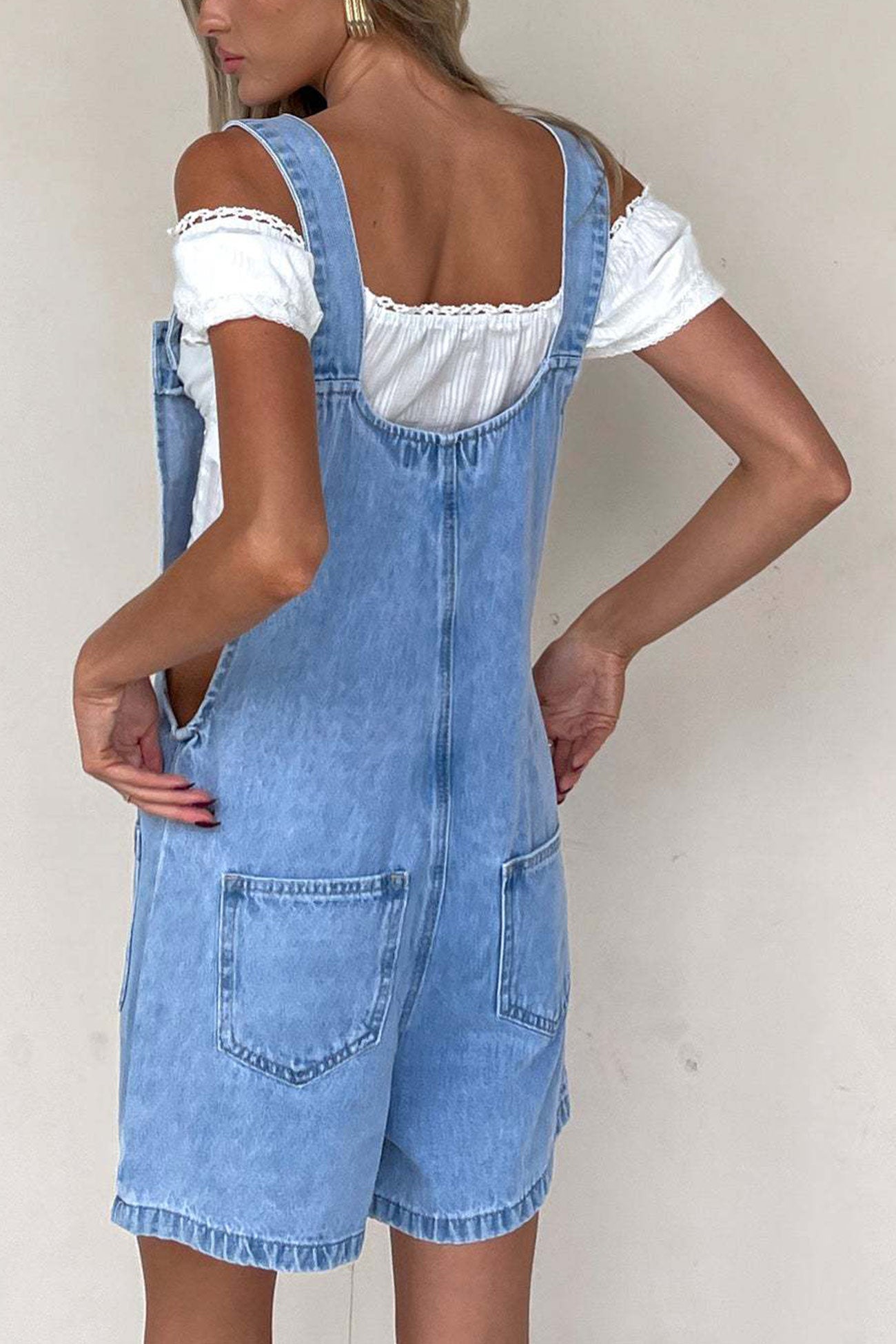 ROLAROLA★大人気★DENIM OVERALL ONE-PIECE One Piece Denim Overalls for Women Adjustable Strap