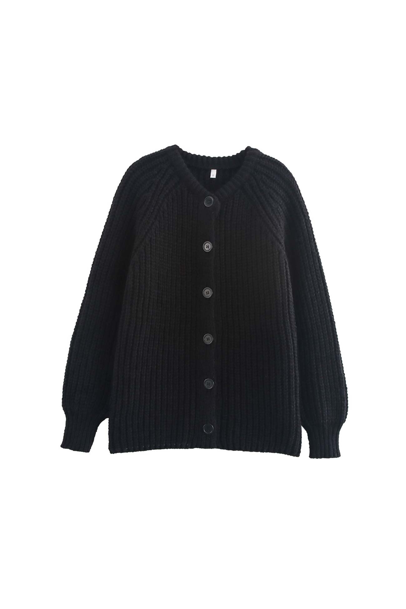 Arolora solid-color-botton-down-cardigan