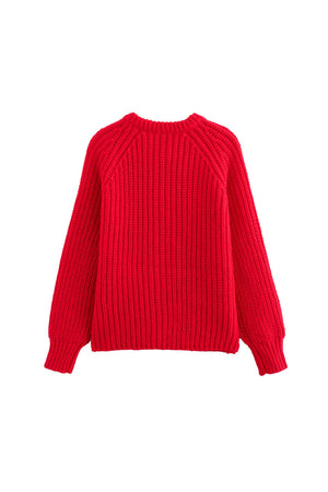 Arolora solid-color-botton-down-cardigan