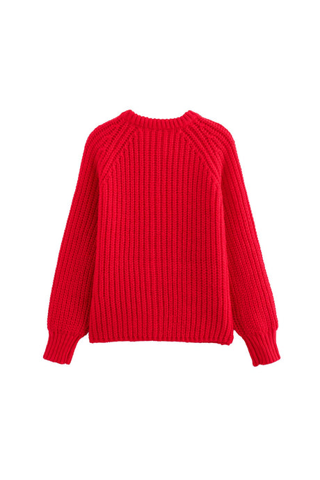 Arolora solid-color-botton-down-cardigan