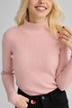 Solid Color Half-turtleneck Slim Knitted Layer Top