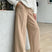 Arolora Solid Color High Waist Loose Suit Pants