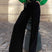 Arolora Solid Color High Waist Loose Suit Pants