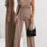 Arolora Solid Color Irregular Vest Pants Set