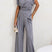 Arolora Solid Color Irregular Vest Pants Set