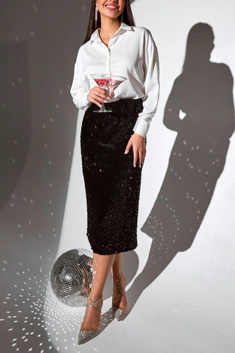 Arolora Solid Color Slim Fit Blouse