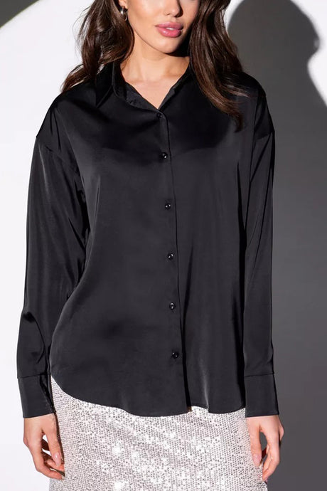 Arolora Solid Color Slim Fit Blouse