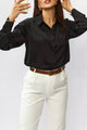 Arolora Solid Color Slim Fit Blouse