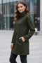 Solid Color Turtleneck Pocket Pullover Sweatshirt