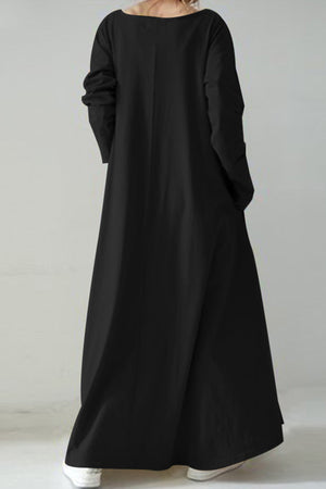 Solid Color V Neck Sweatshirt Dress