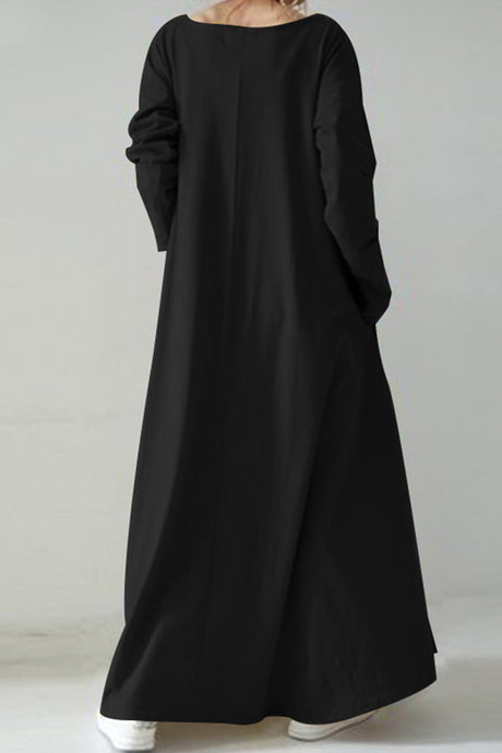 Solid Color V Neck Sweatshirt Dress