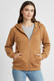 Solid Color Waffle Zip-up Hoodie