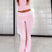 Arolora solid-crop-top-flares-long-pants-set